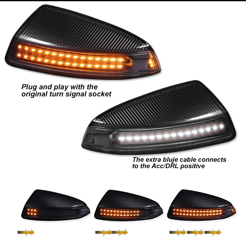 White LED Side Mirror Turn Signal Light