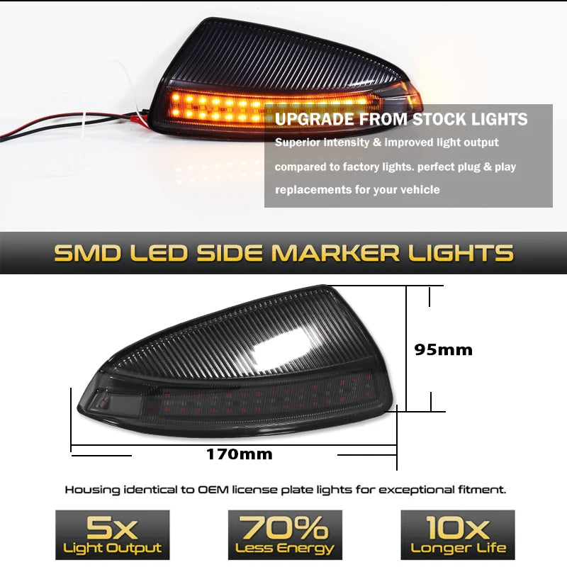 White LED Side Mirror Turn Signal Light
