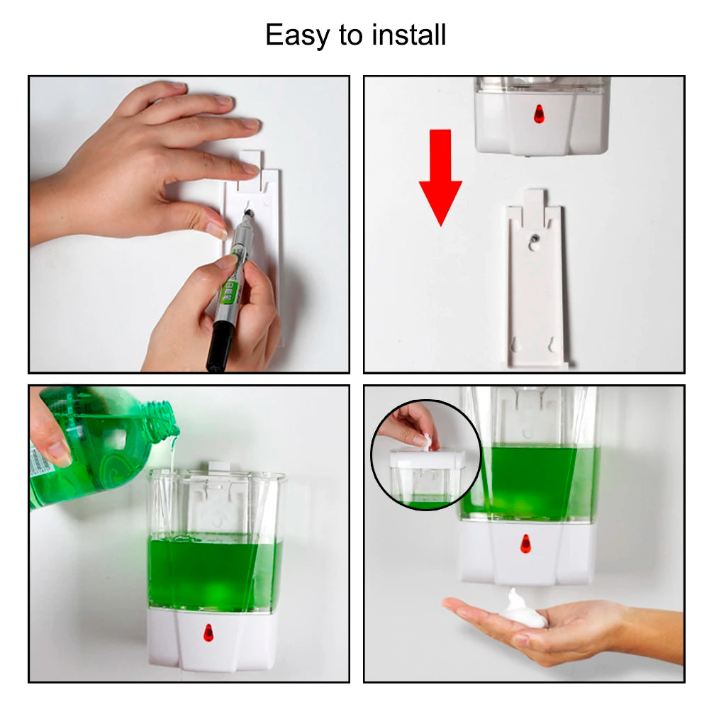 700ML Automatic Wall-Mounted Soap Dispenser