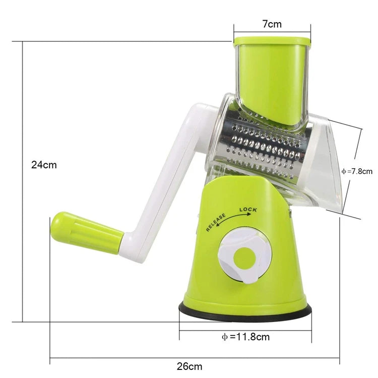 Manual Rotary Vegetable & Cheese Slicer