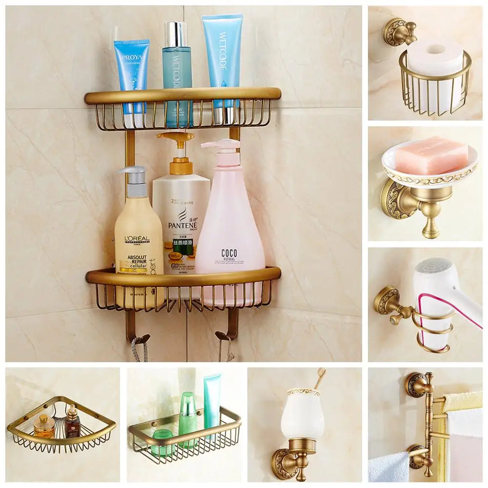 Antique Bronze Bathroom Accessories Set