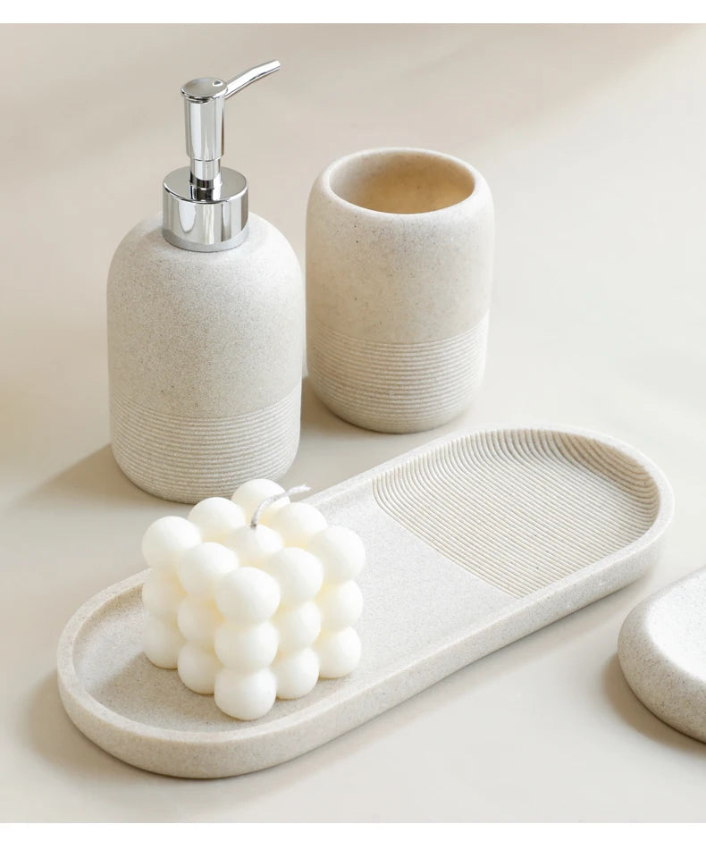 5PCS Bathroom Accessories Set – Lotion Dispenser