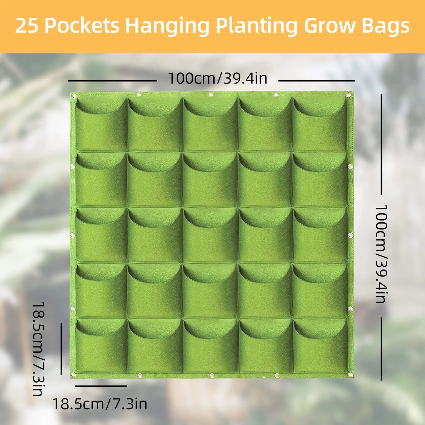 49-Pocket Hanging Planter Bag