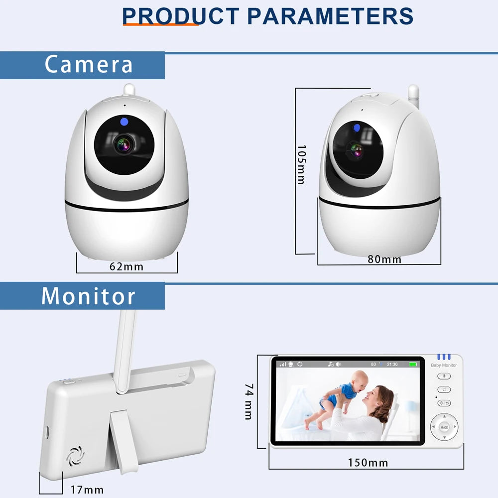 5.0" Wireless Video Baby Monitor