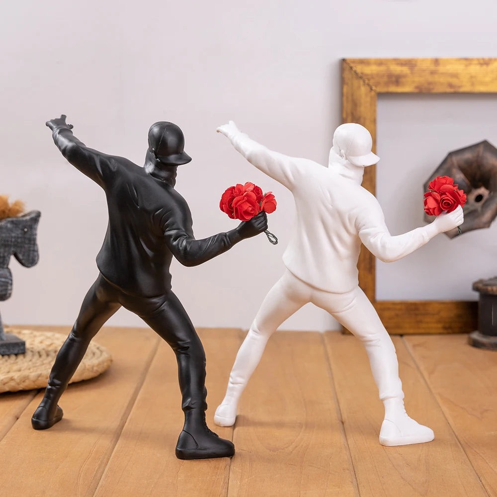 Flower Thrower Sculpture Figurine