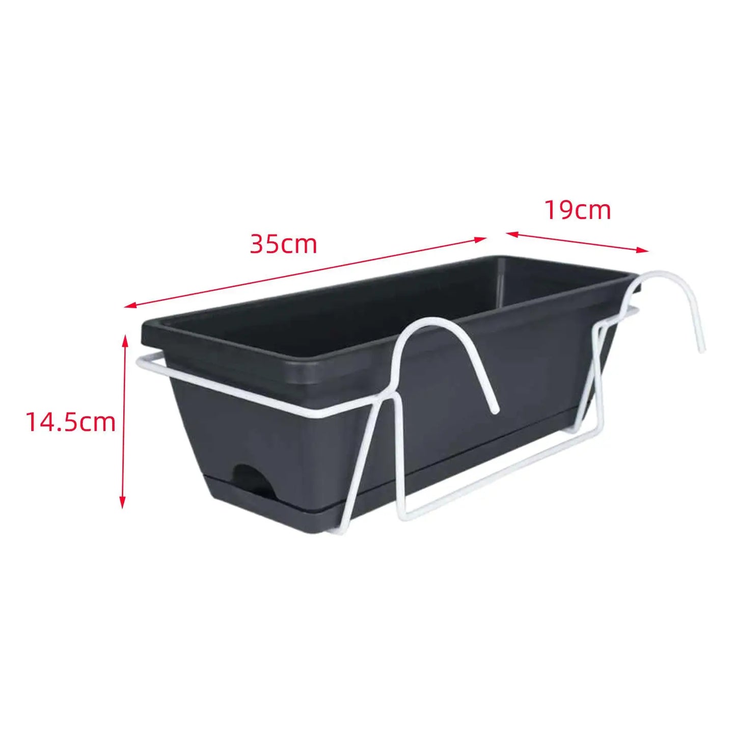 Railing & Window Box Flower Pot for Garden & Yard