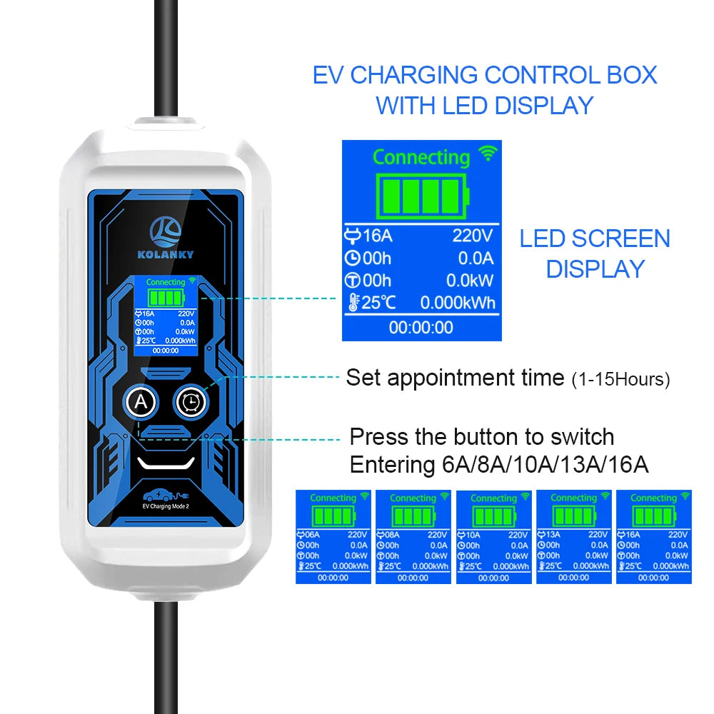 Portable Type2 with 3.5m Cable & APP Control