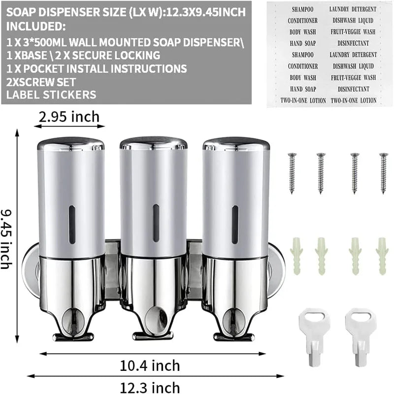 Manual Wall-Mounted Soap Dispenser