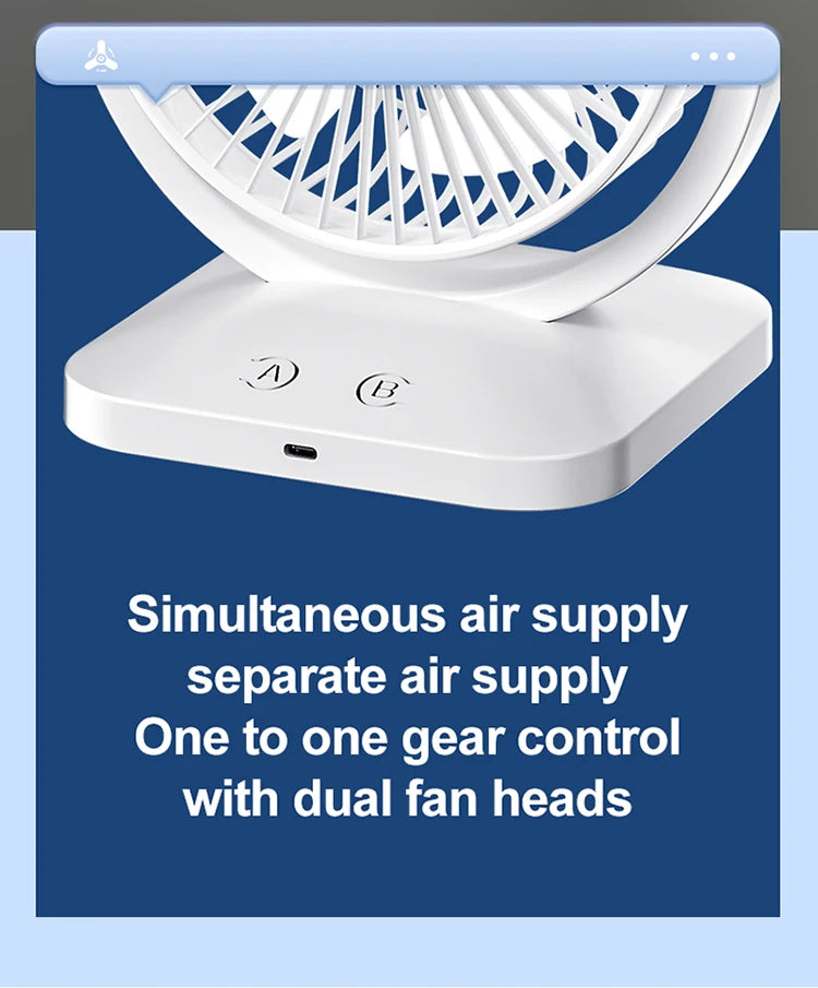 USB Rechargeable Portable Desktop Fan – Rotatable Design