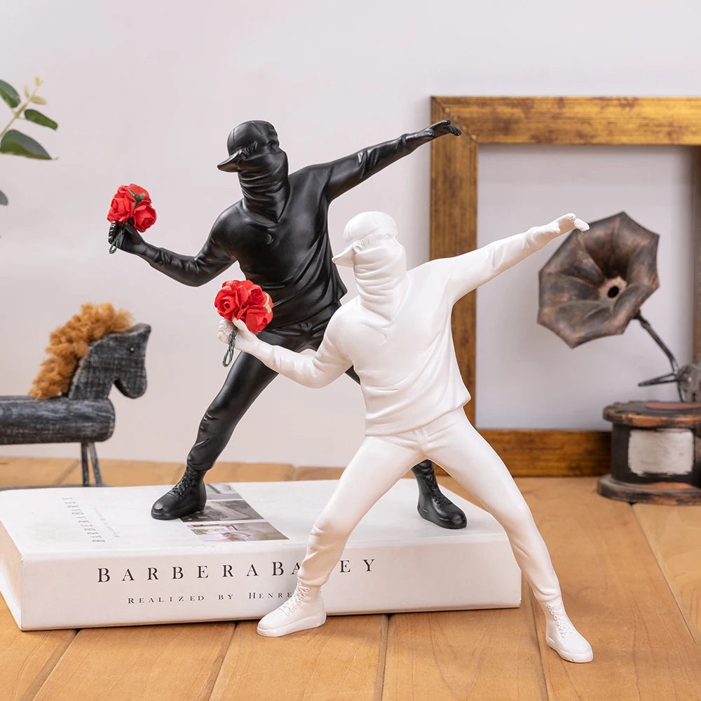 Flower Thrower Sculpture Figurine