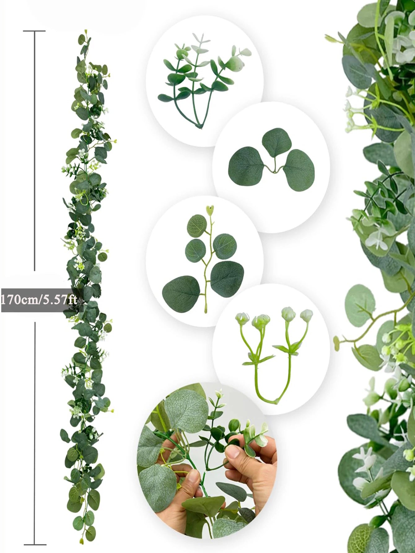 Silk Hanging Plants for Home, Garden & Wedding Decor