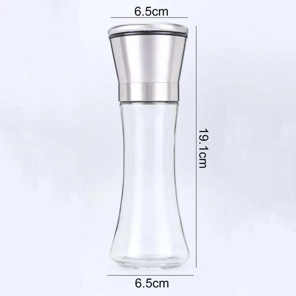 180/200ML Pepper Grinder Stainless Steel Glass Spice Bottle