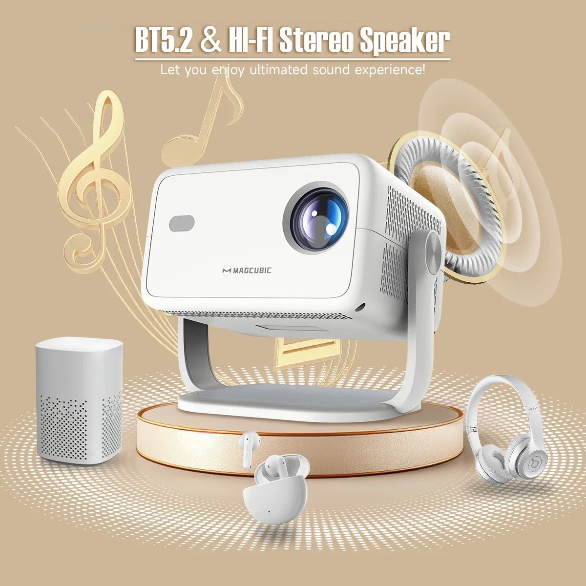 Magcubic L018 Projector 4K 1080P – 650 ANSI WiFi 6 Android 11
