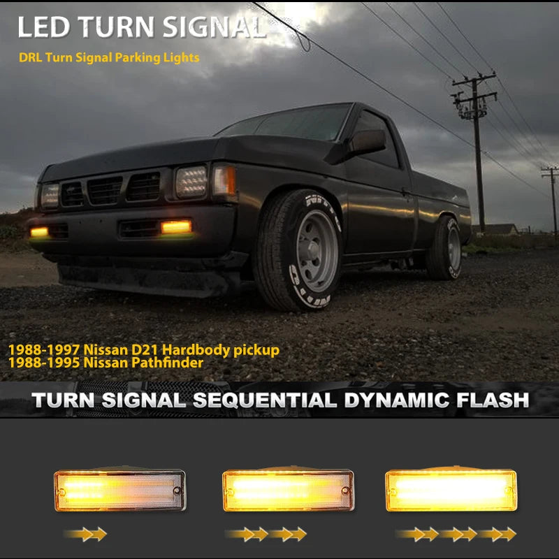 LED Bumper Amber Turn Signal & White DRL
