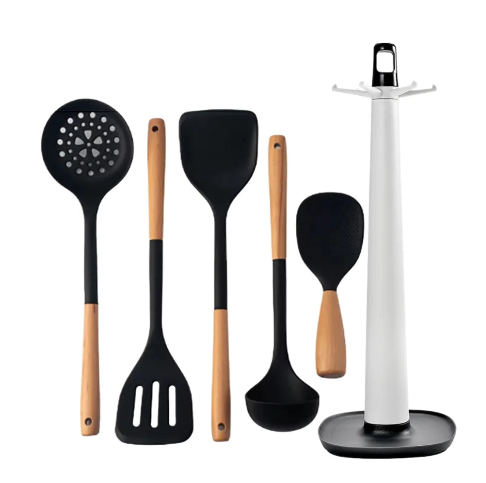 Wooden Handle Silicone Cooking Spatula