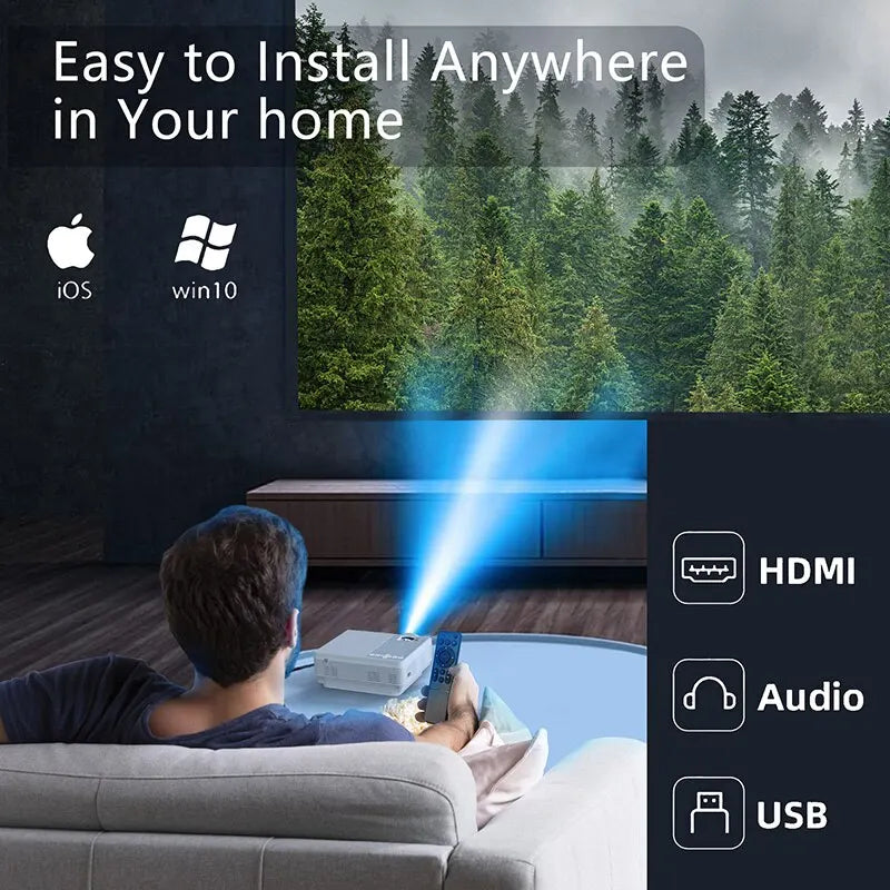 Global TFlag L36P Mini Projector 1080P 4K WiFi Portable