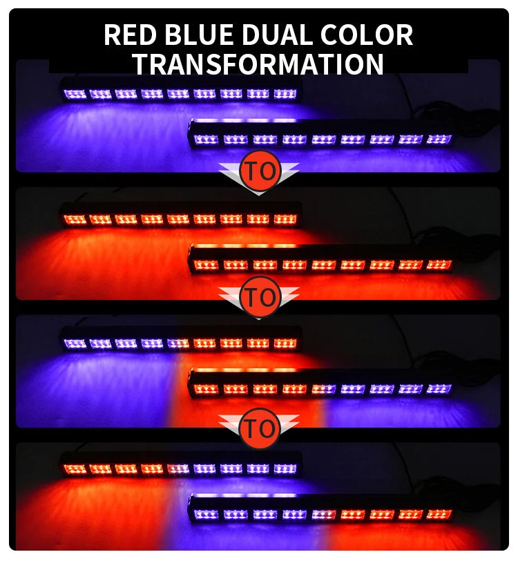2-in-1 162 LED Windshield Strobe Warning Light