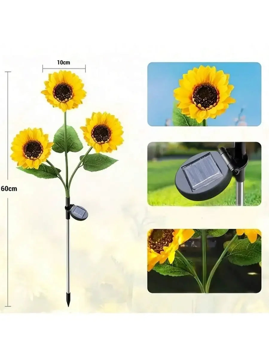 Waterproof Outdoor Solar LED Sunflower Lamp