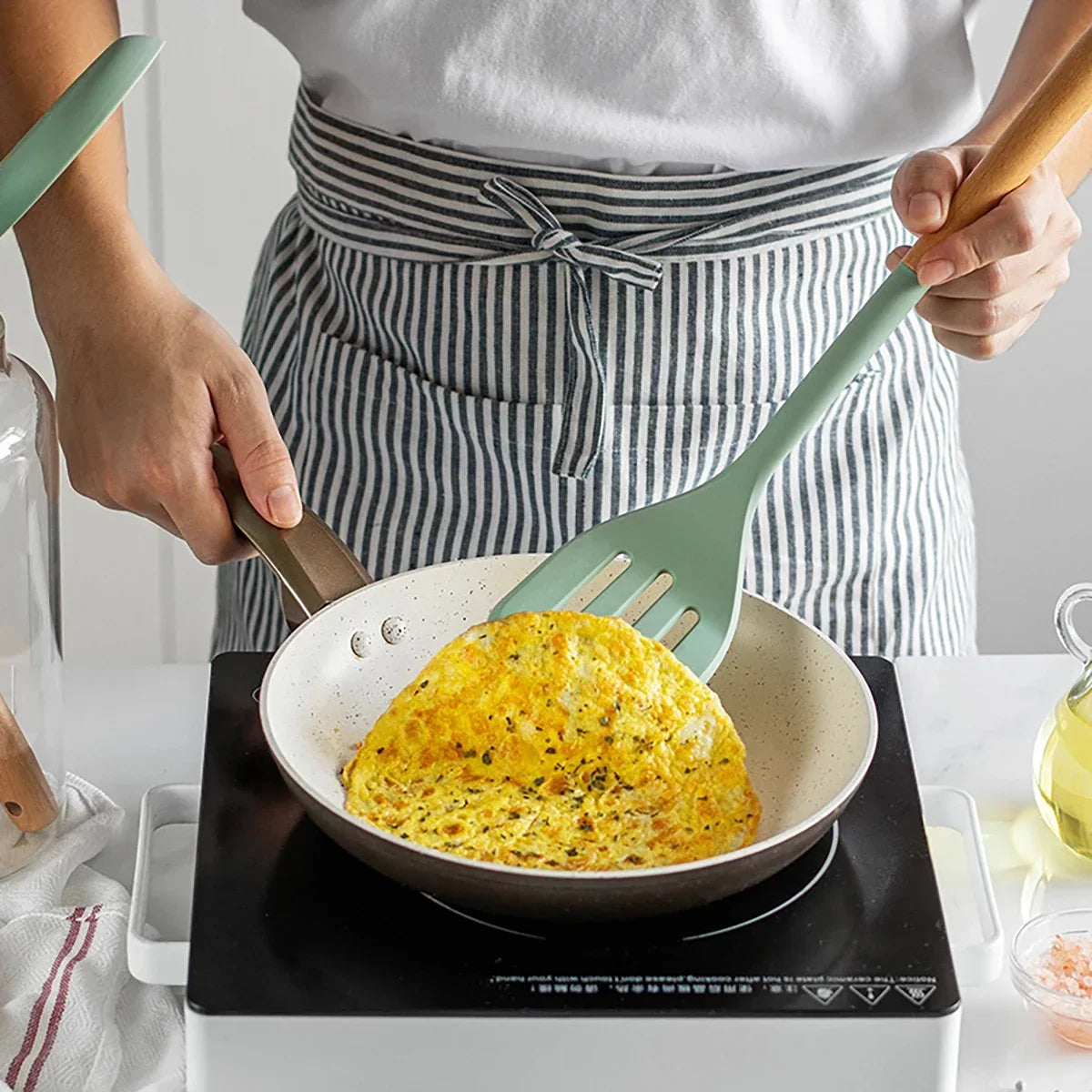 Wooden Handle Silicone Cooking Spatula