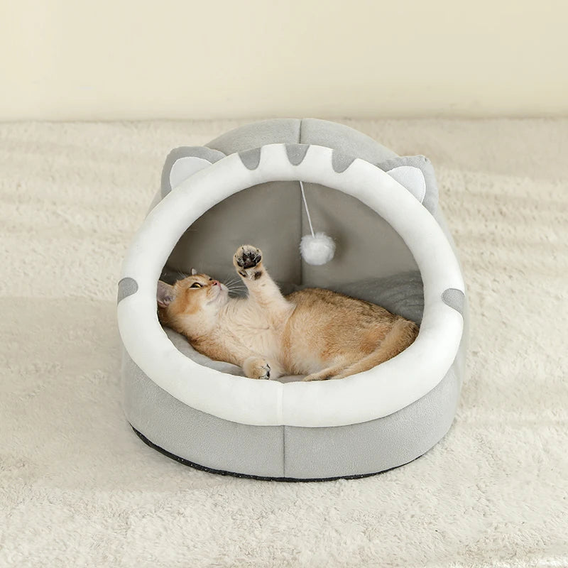 Kitten Cave Cushion & Pet Sleeping Basket