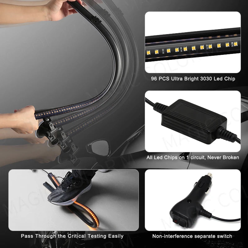 96 LED Strobe Warning Light Bar