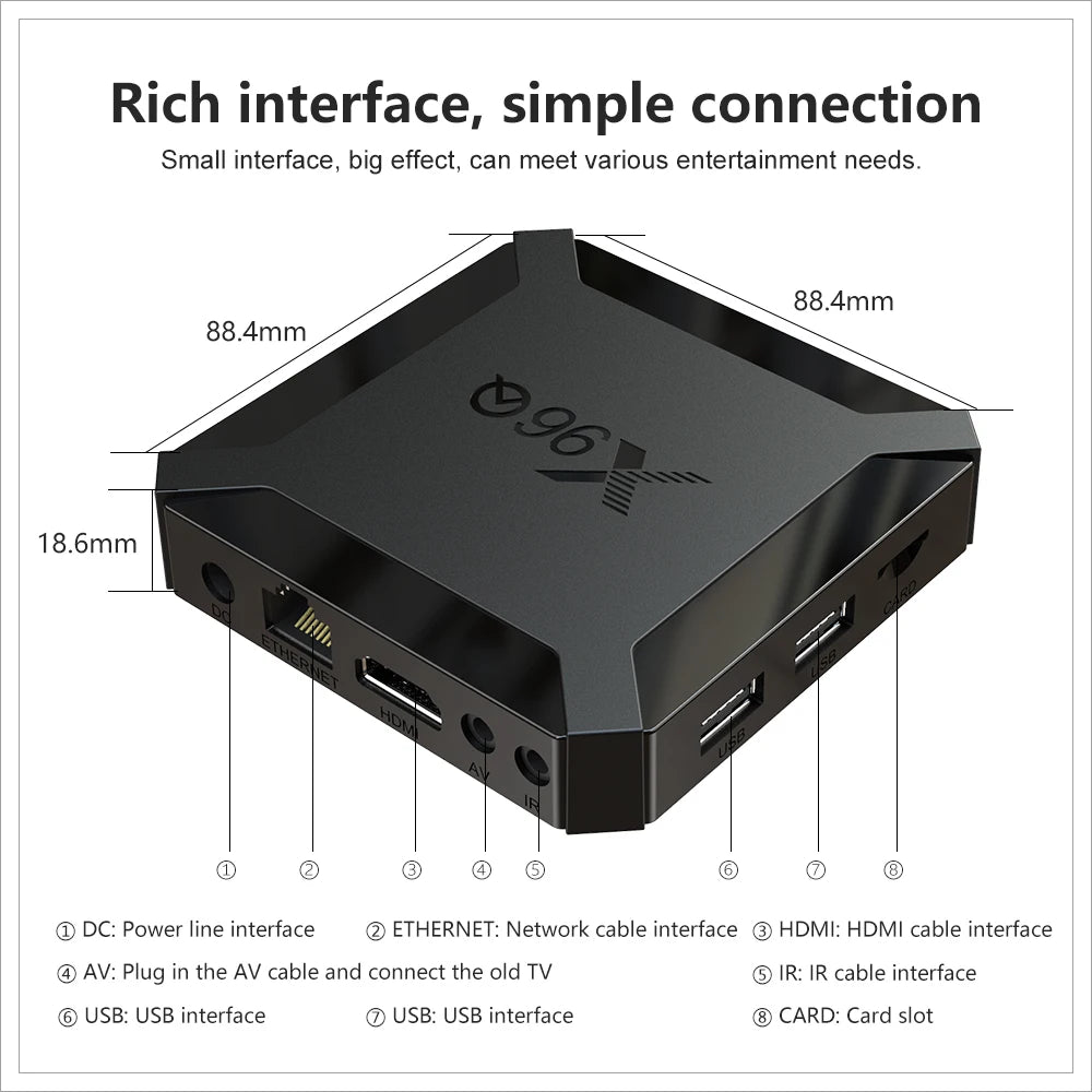 Hot X96Q Smart TV Box 4K Android 10 (2GB/16GB)
