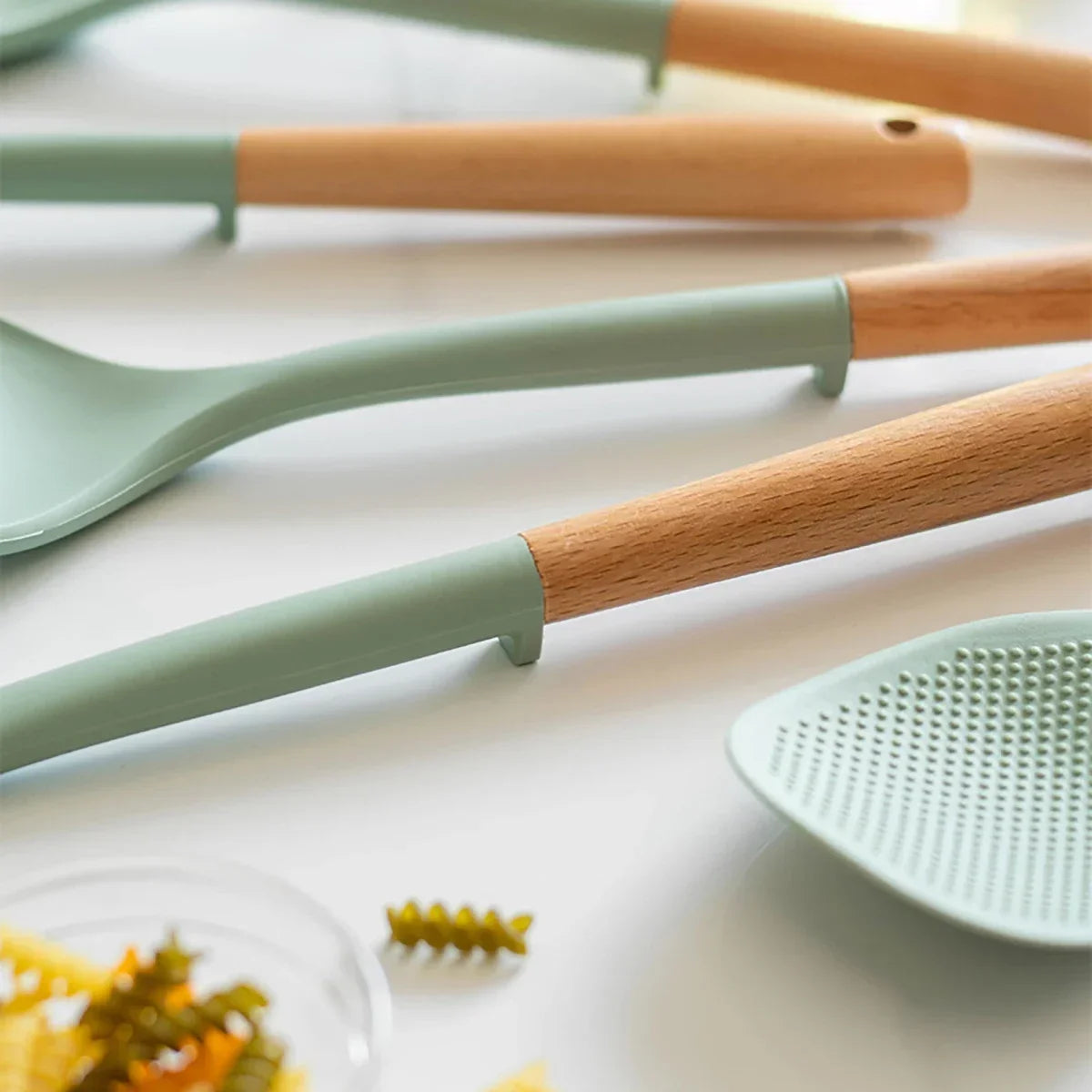 Wooden Handle Silicone Cooking Spatula