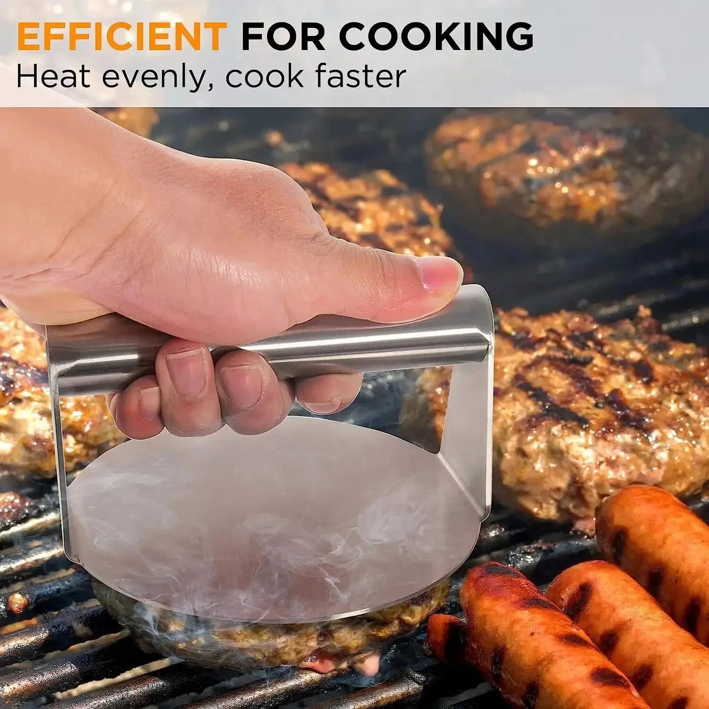 Stainless Steel Hamburger Meat Press – 1PC