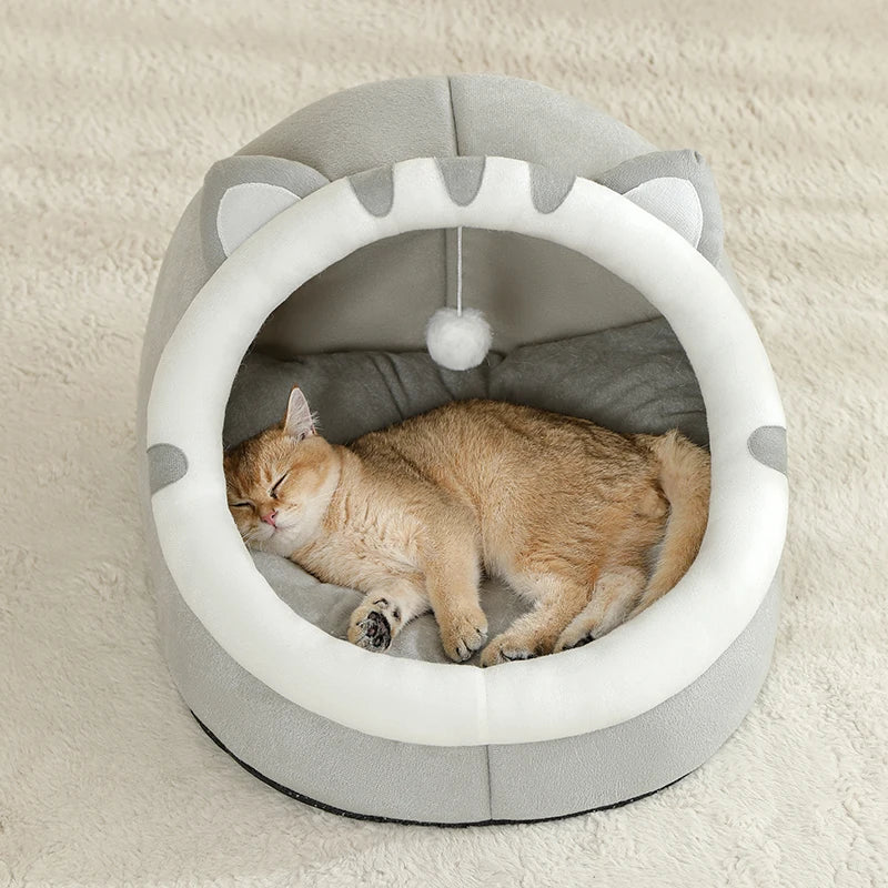Kitten Cave Cushion & Pet Sleeping Basket