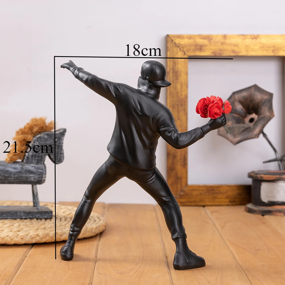 Flower Thrower Sculpture Figurine