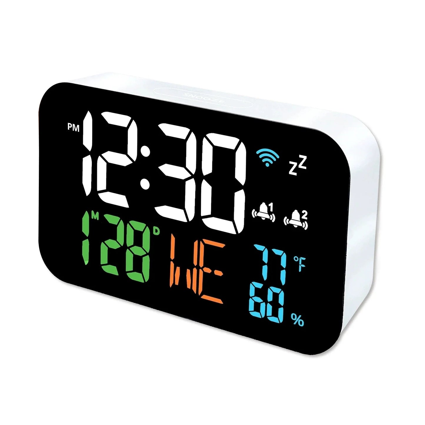 WiFi LED Desktop Clock with Thermometer & Hygrometer