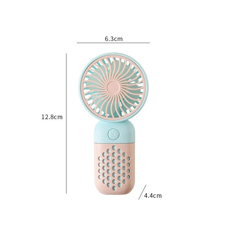 Cute Mini USB Handheld Rechargeable Fan – Portable Pocket Size