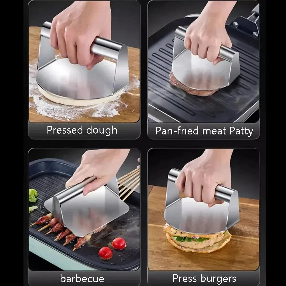 Stainless Steel Hamburger Meat Press – 1PC