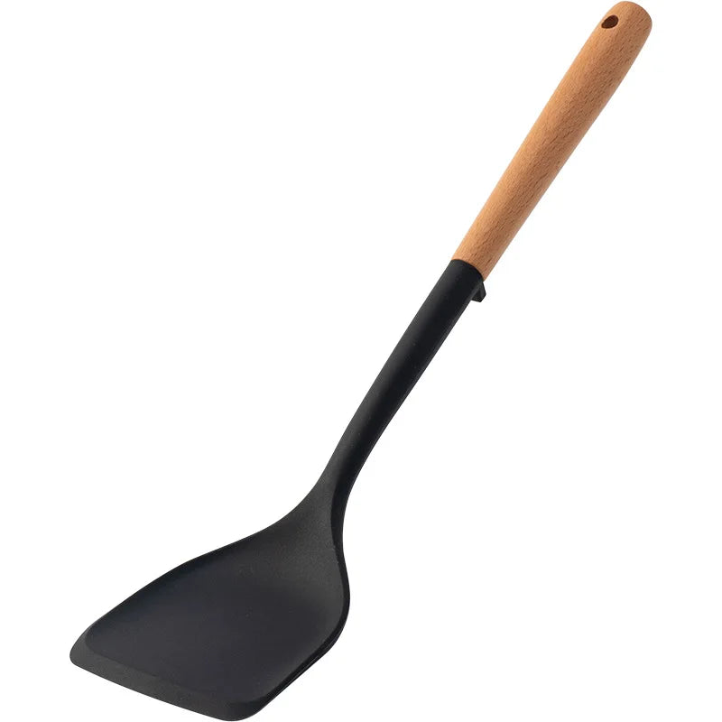 Wooden Handle Silicone Cooking Spatula