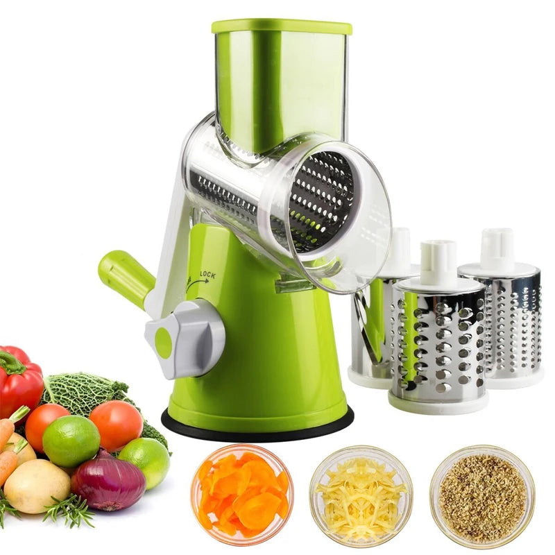 Manual Rotary Vegetable & Cheese Slicer