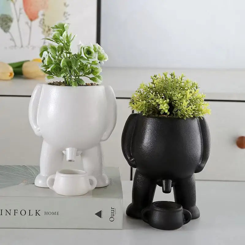 Desktop & Patio Flower Pot with Drainage