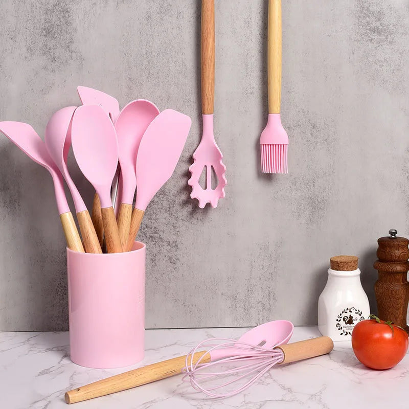 12PCS Heat-Resistant Silicone Kitchen Utensil Set