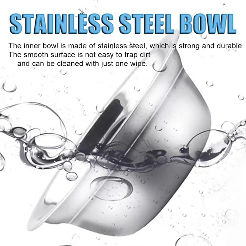 Double Stainless Steel Pet Bowl