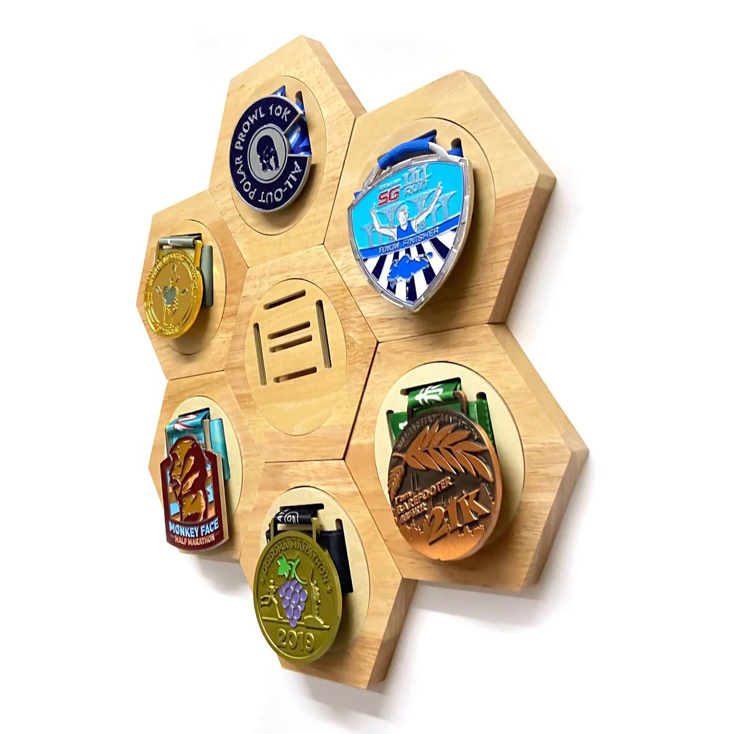 1-10pcs Honeycomb Medal Holder for Wall Decoration