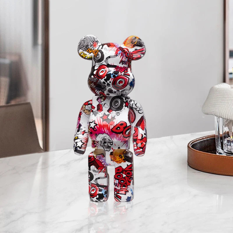 27cm Graffiti Bear Figurine
