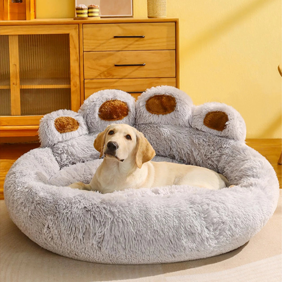 Fluffy Dog & Cat Bed Basket