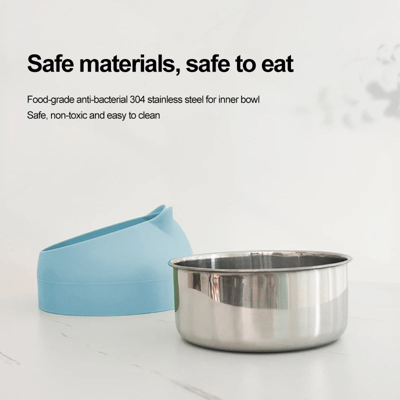 Stainless Steel Cat Bowl – Inclined Pet Feeder