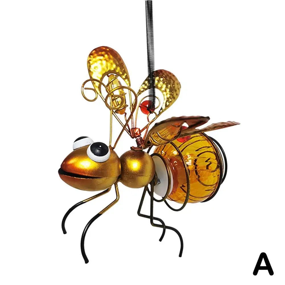 Waterproof Hanging Solar Insect Statue with Fairy Light