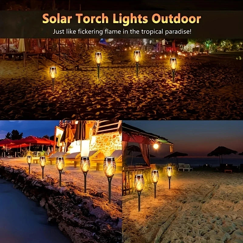 12LED Solar Flame Torch Light