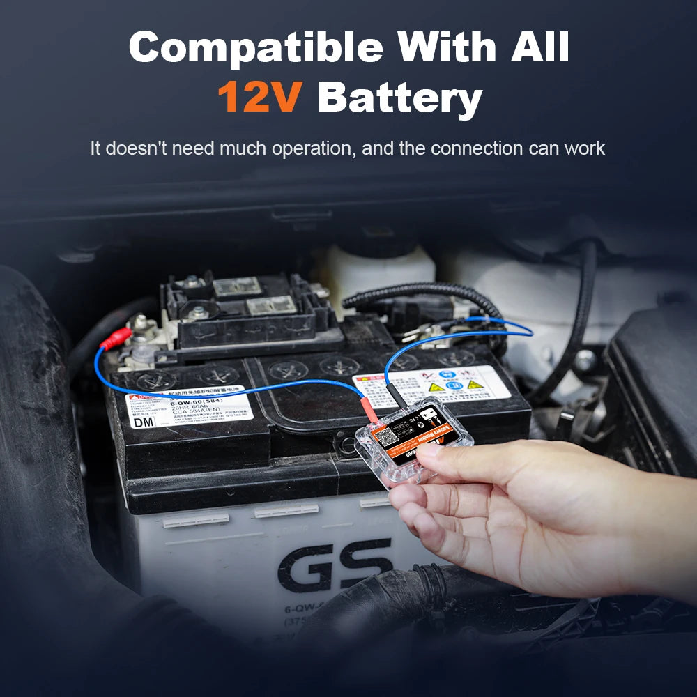 Wireless Battery Health Tester with App for Android & iOS