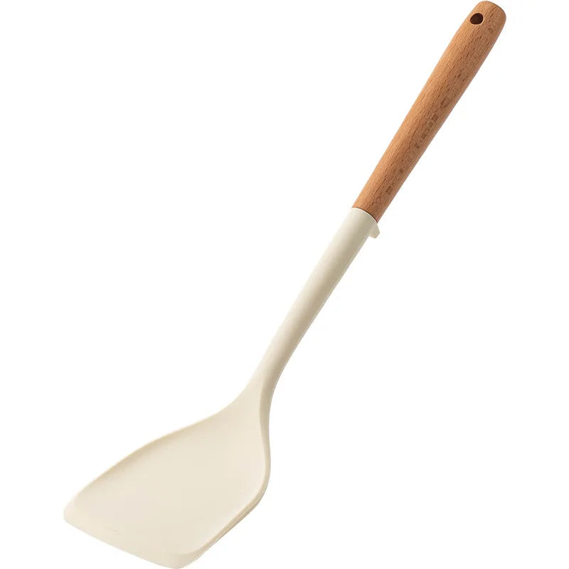 Wooden Handle Silicone Cooking Spatula