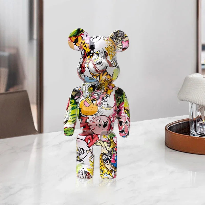 27cm Graffiti Bear Figurine