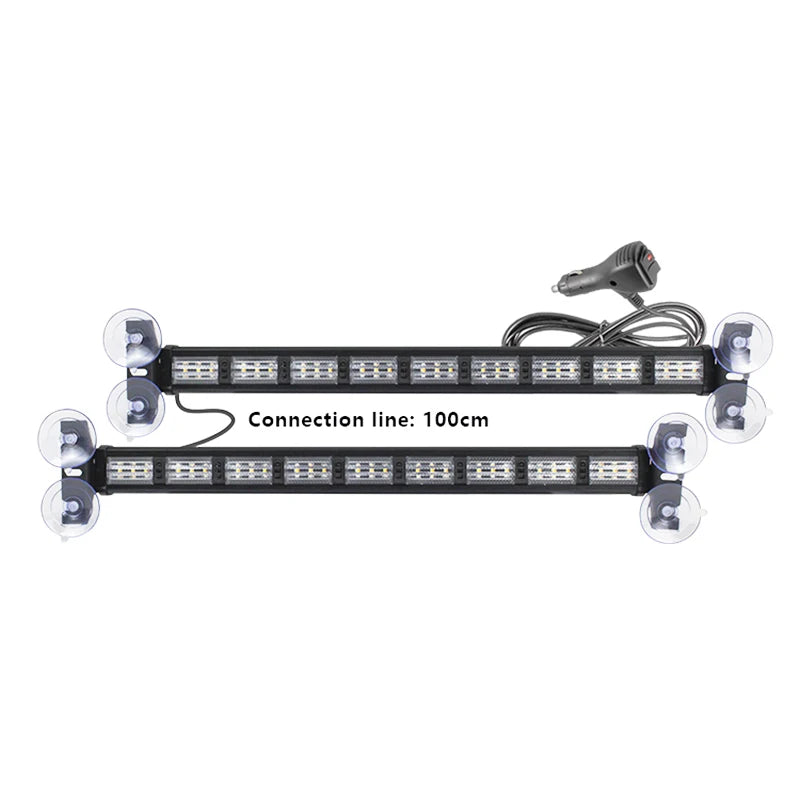 2-in-1 162 LED Windshield Strobe Warning Light