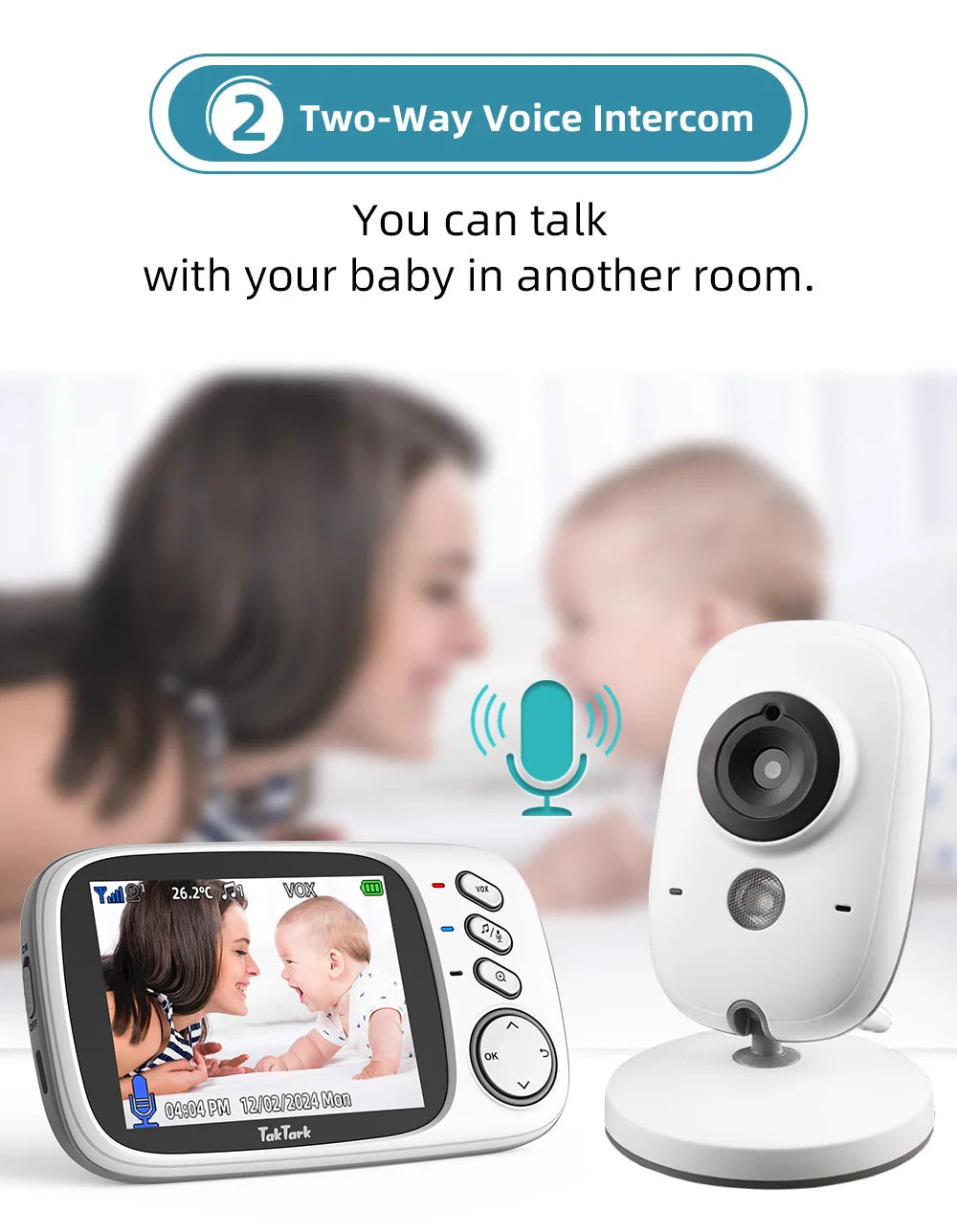 TakTark 3.2" Wireless Baby Monitor