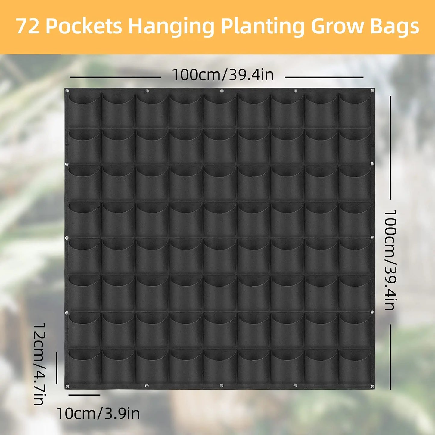 49-Pocket Hanging Planter Bag